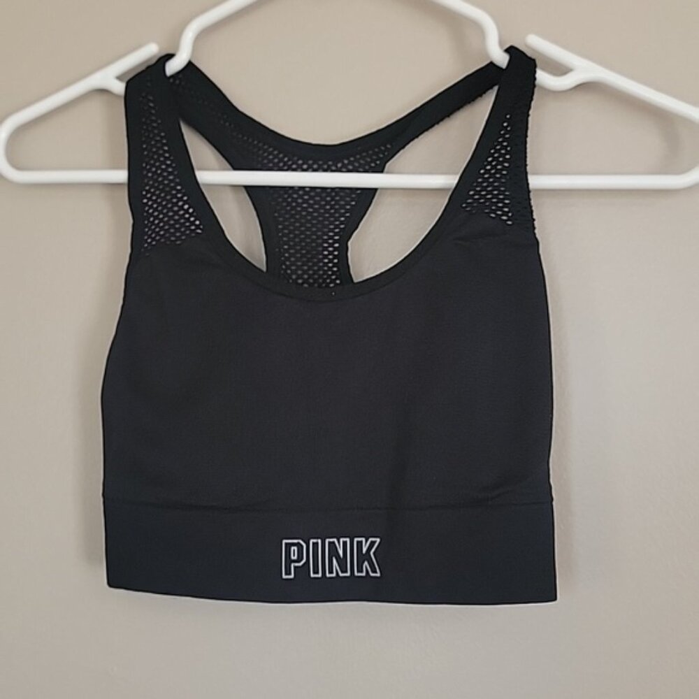 PINK Victoria's Secret Black Sports Bra Size M